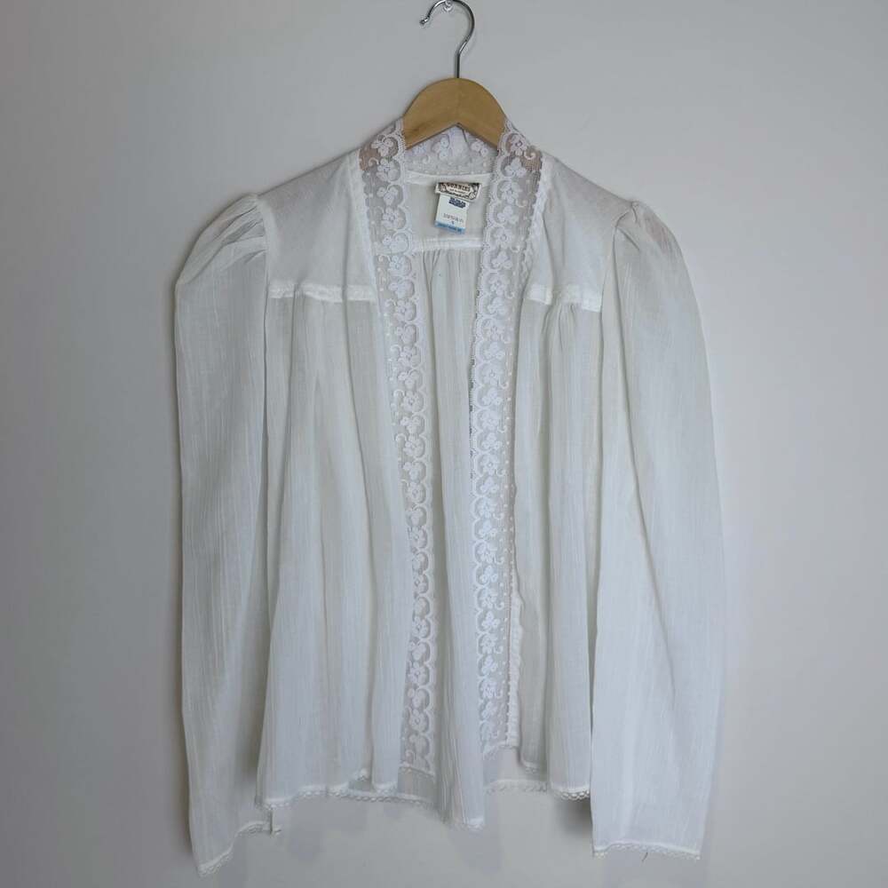 Vintage 70s Gunne Sax White Blouse